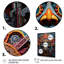 «Albali Teal Orange Mexico Vibrant Aztec Mask», art mural Mexique encadré-1001564309-920519682