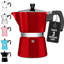 Cafetière à espresso Zovay Kitchen Moka Pot - Étanche, acier inoxydable, facile à nettoyer, poignée et bouton résistants à la chaleur