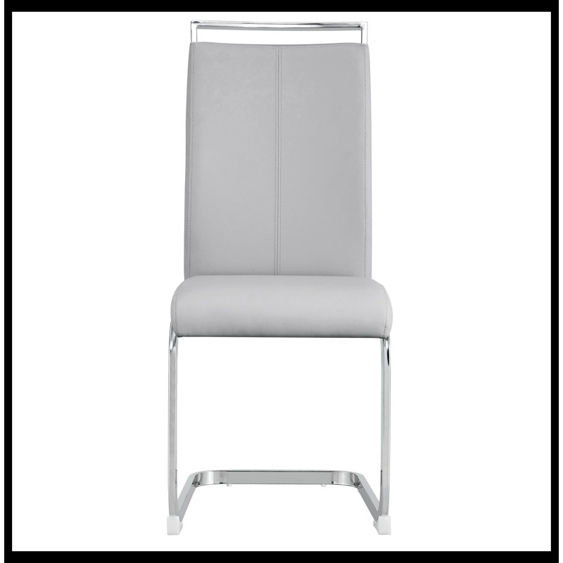 Chaise d'appoint Akshat, Gris clair