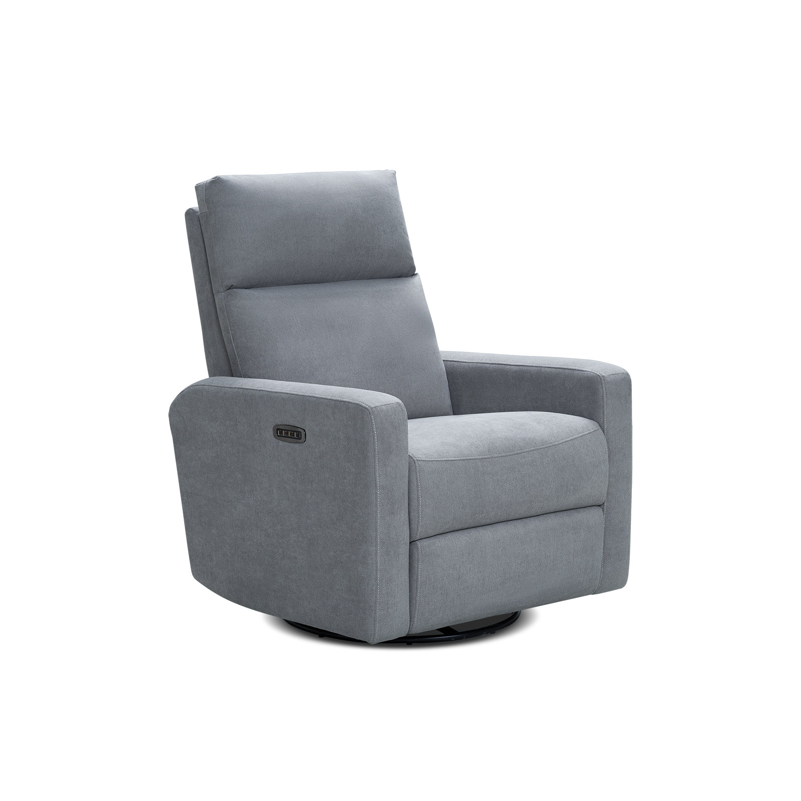 Nurture& The Glider Plus - Premium Nursery Power Recliner | Adjustable Head and Lumbar Support, Gray