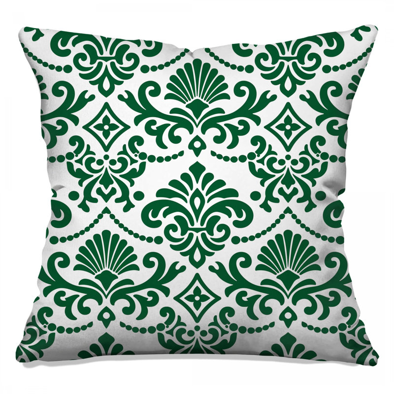 Coussins décoratifs Green Damask, 26 x 26 inches