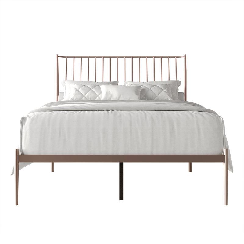 Metal Platform Bed, Black, Full