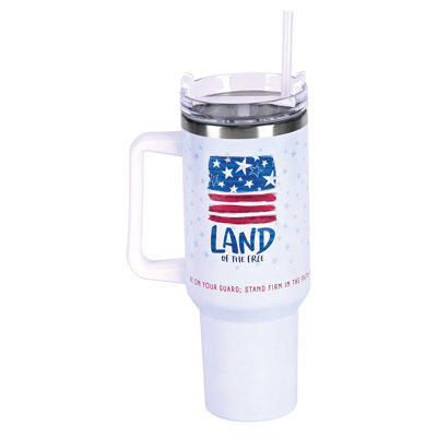 Tumbler Land Of The Free Home 40 Oz