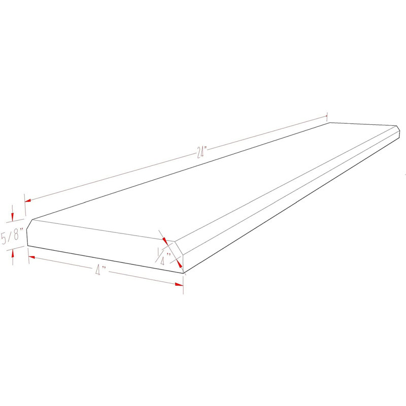 4"x24" Carrara Marble Threshold Marble Saddle Floor Use Tile