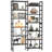 Bamboo Bookcase, 6-Tier Large Open Bookshelf  With Display Shelves-134588222-136172192