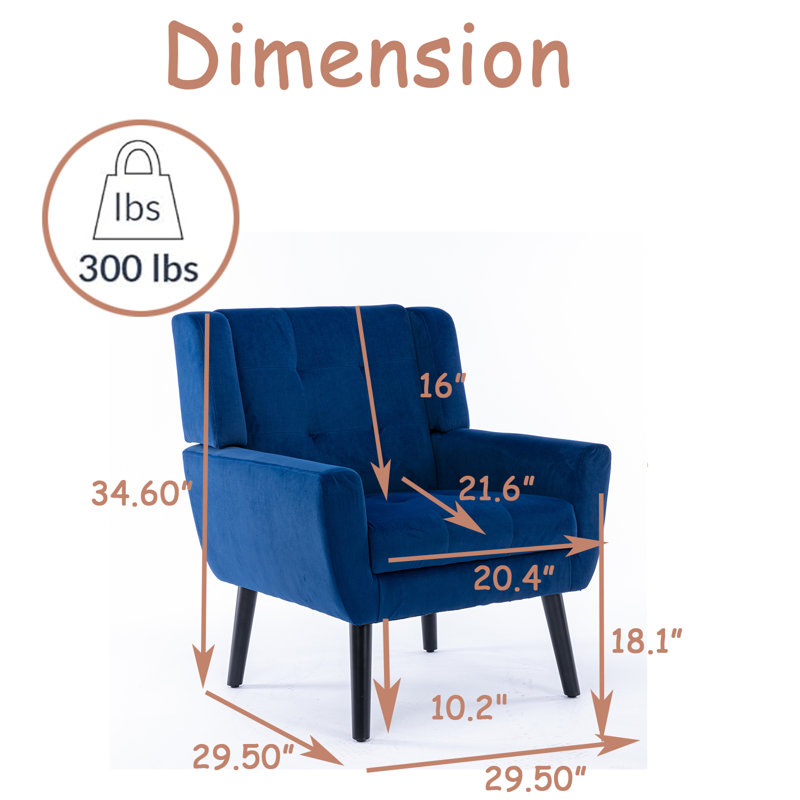 Fauteuil Xaelah, Velours bleu
