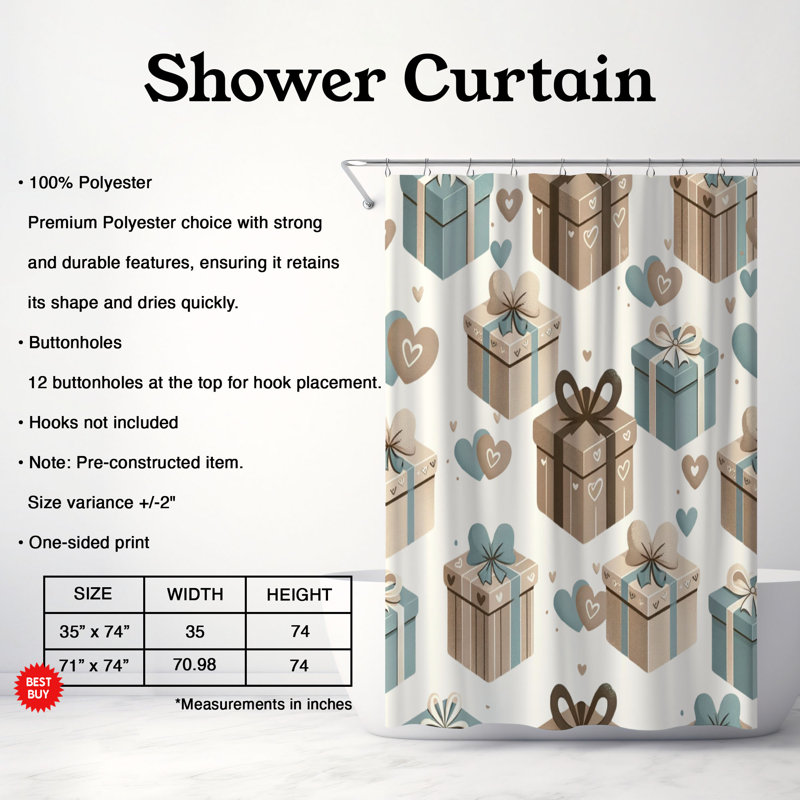 Rideau de douche Newborn Bear - Premium, H 74 po x l 71 po