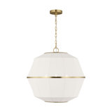 Ellen Degeneres Hikari 5 Light Dining Room Pendant With White Linen Shade