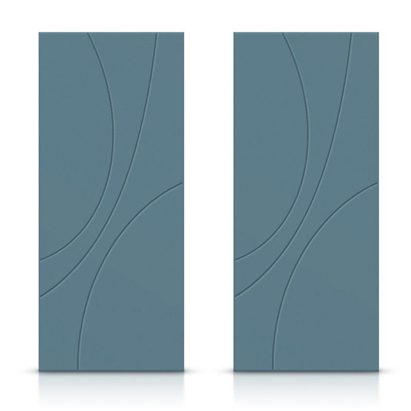 Portes de placard coulissantes à panneaux, Bleu dignité, 48 po x 80 po