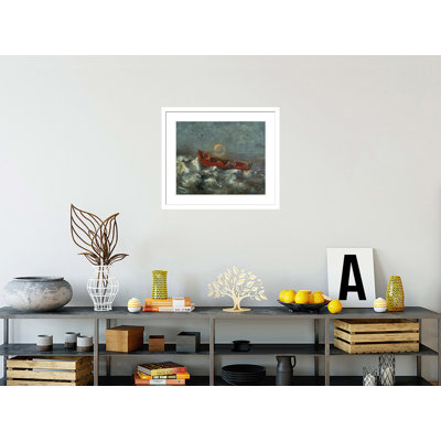 «The Red Barque» par Odilon Redon, impression giclée sur cadre