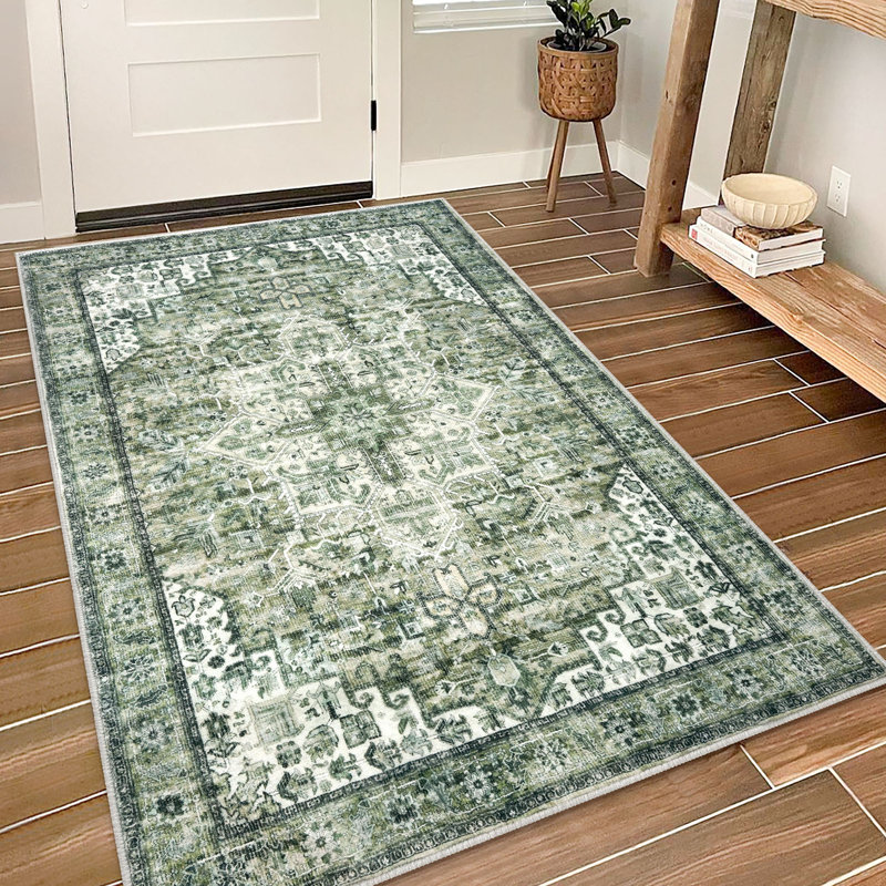 Tapis verts lavables antidérapants, Rectangulaire 3 pi x 5 pi