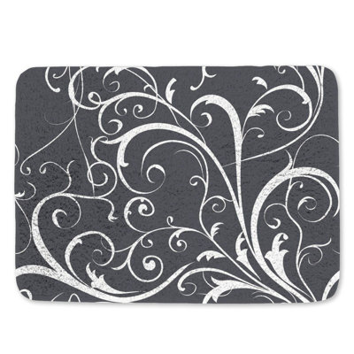 Motif de tapis de bain tourbillons bleus