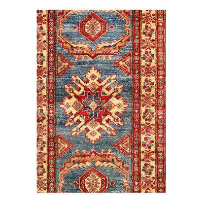 Fine Hand Knotted Kazak runner 2'6"X 7'7"