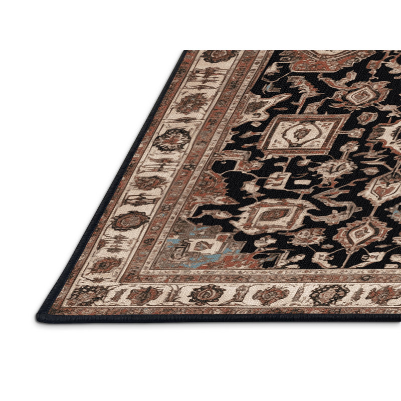 Tapis brun lavable à la machine, Rectangle 4pi x 6 pi