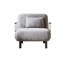 Canapé-lit convertible gris clair de 31,5 po - Canapé-lit à trois volets avec dossier réglable, canapé multifonctionnel rembourré en velours hollandais pour les petits espaces, la maison et le bureau