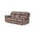Zubaida Two Tone Chocolate Velvet Recliner Sofa W/USB Port & Drop Down Table