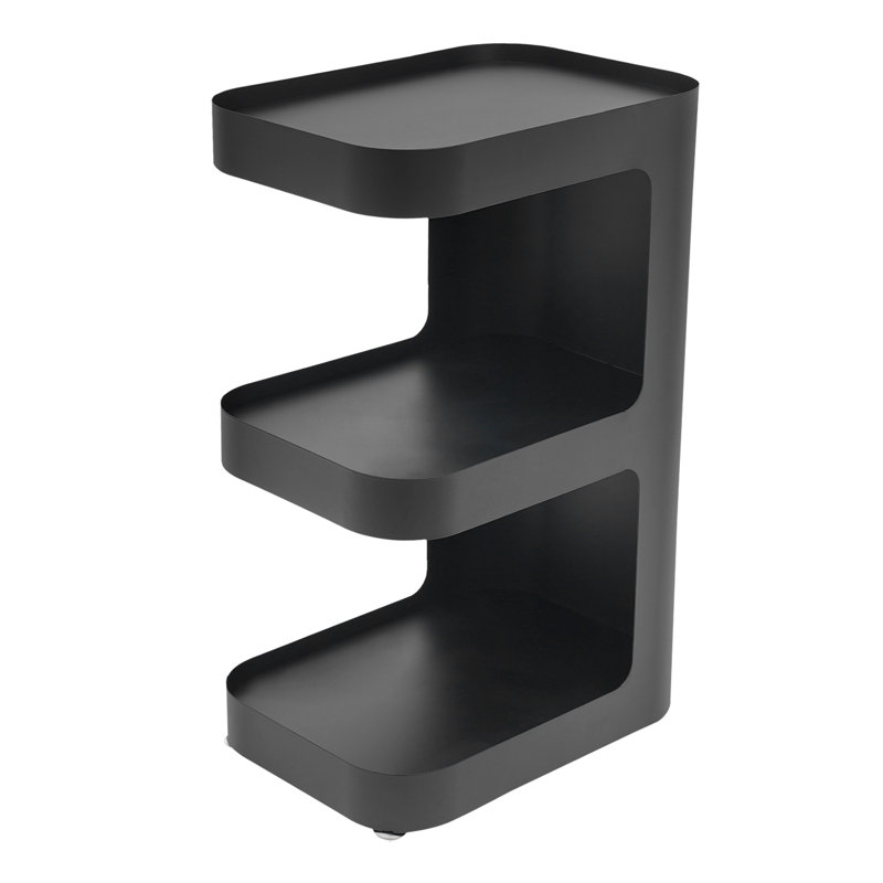 E-Shape End Table, Black