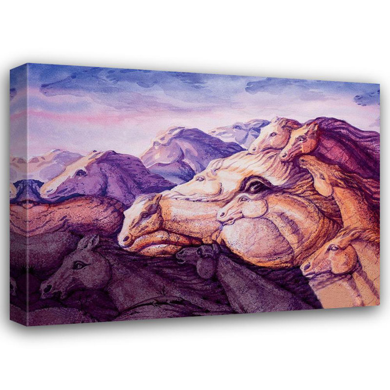 To run with the herd, 28" H x 37" W