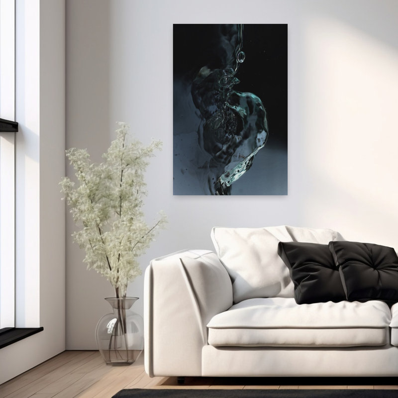 Art contemporain contemporain abstrait, H 36 po x l 24 po