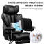 Millton Office Chair, Executive desk Chair Ergonomic High Back PU Leather Reclining Computer Chairs with Footrest Height Adjustable 360° Swivel Gaming Chair-2022756526