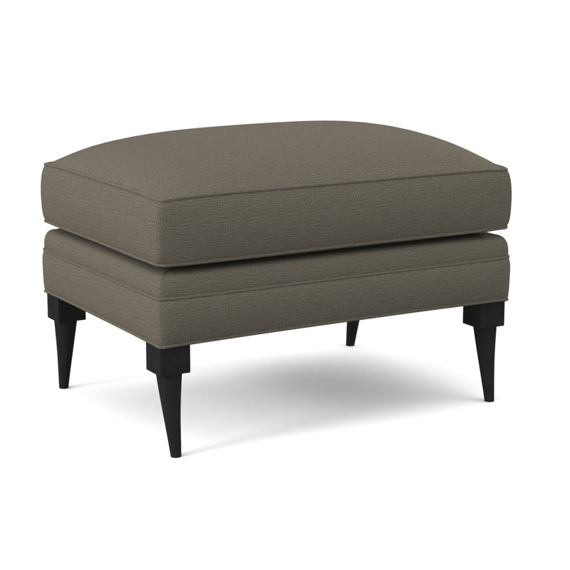 Perry Ottoman, Espresso, Elise Linen
