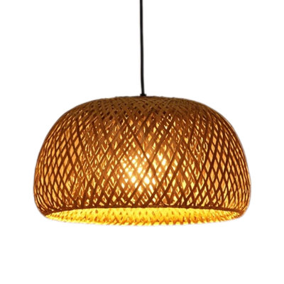 12" Boho Rattan Pendant Light Fixture,e27 Hardwired Ceiling Hanging Light, Pendant Lighting Bamboo Wicker Chandelier Hanging Lamp For Kitchen Island Living Room Dining Room