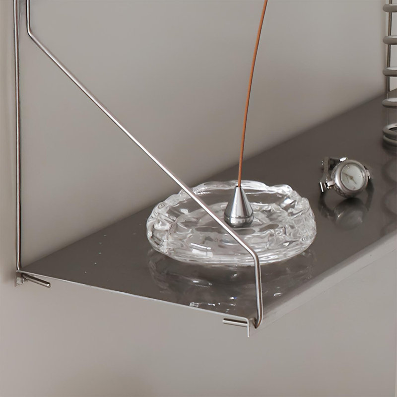 Stainless Steel Wall Shelf | Anti-Fingerprint Display Organizer, 6.69" H x 16.92" W x 5.9" D