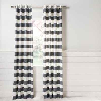 Cotton Blend Semi Sheer Curtain Single Panel