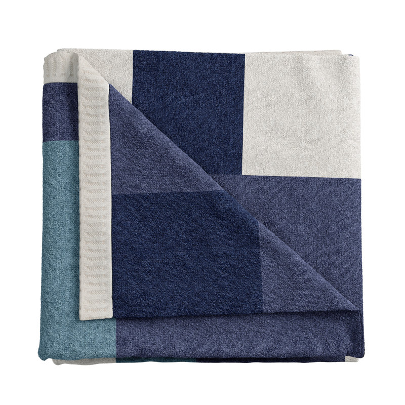 Knit Throw, Blue