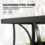 Steel Patio Dining Set Table,