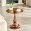 Tables de bout compactes, table d'appoint moderne en métal et verre de 19,6 pouces pour la maison