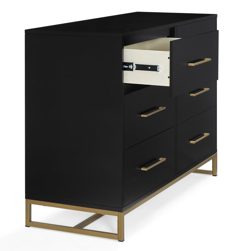Commode 6 tiroirs avec système de verrouillage emboîtable Delta Children Jade, Noir