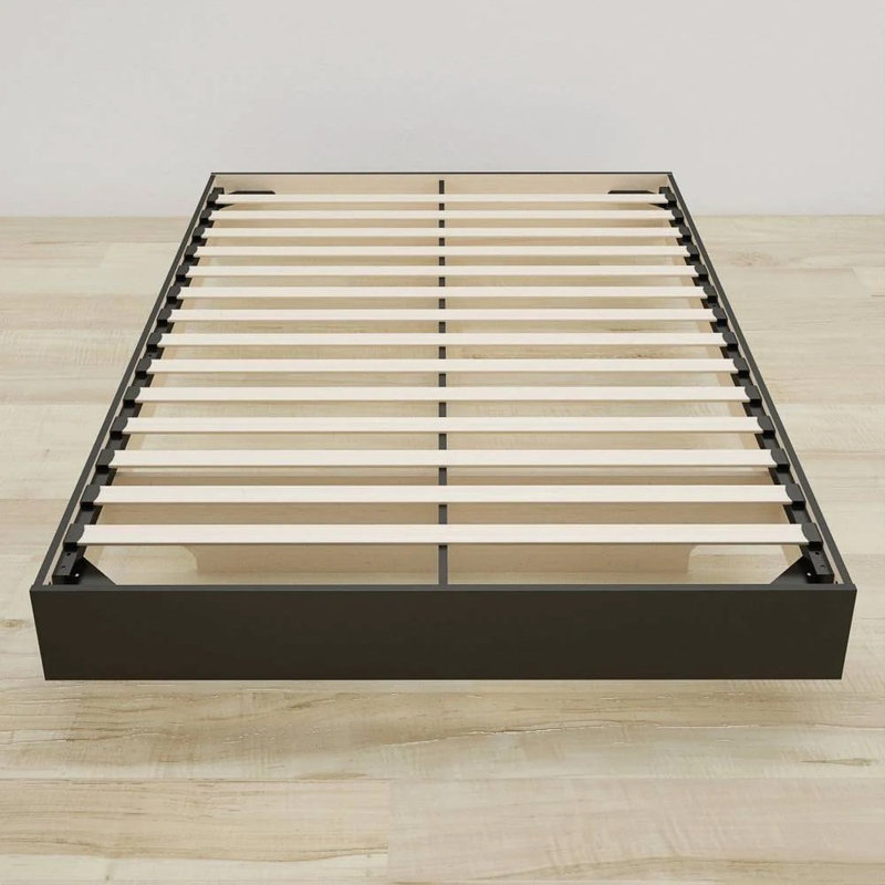 Lit flottant en bois (truffe) - Double, Noir