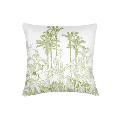 Printed Pillows Linen Animal Print Accent Pillow