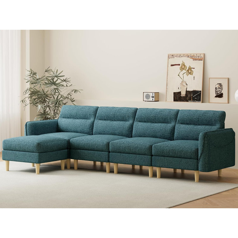 Canapé modulaire convertible 5 pièces 5 pièces, Vert