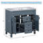 Meuble-lavabo 36 po avec lavabo supérieur, armoire de rangement moderne avec 2 portes à fermeture douce et 2 tiroirs, meuble-lavabo simple -107394925
