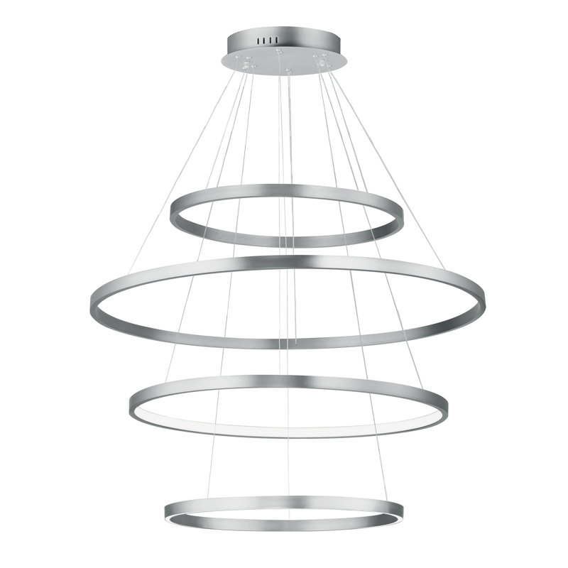 Luminaire suspendu 5 lumières Groove Groove, Aluminium brossé