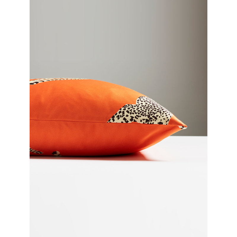 Leaping Cheetah Sahara Pillow, Clementine