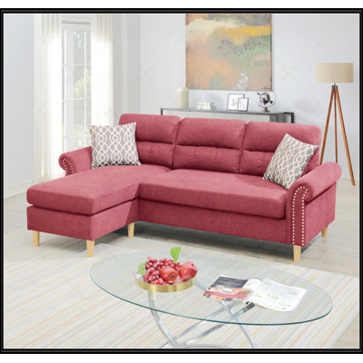 Reversible Sectional Set With 2 Accent Pillows , Versatile And Stylish For Modern Living Rooms