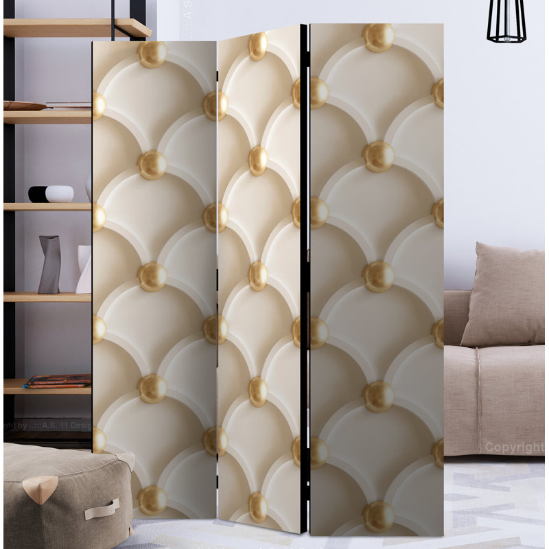 Osterville 172cm H Folding Room Divider, 3