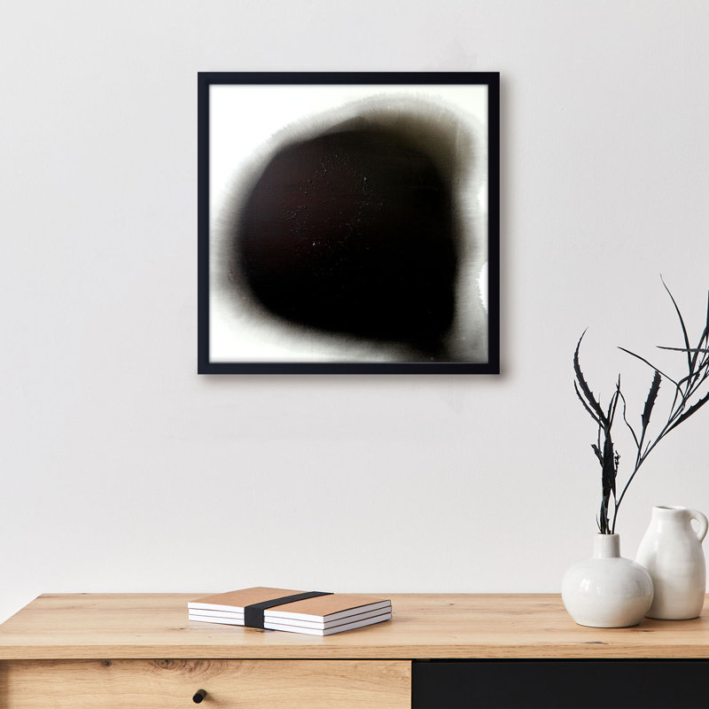 «Dancing In The Night», reproduction d'art encadrée abstraite par Samerra, H 12 po x l 12 po x P 1 po, Noir