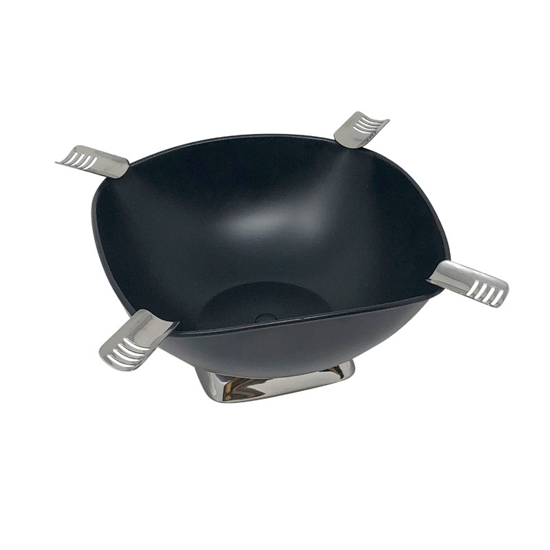 Cendrier quadrilatère «Smokin Ash», Noir
