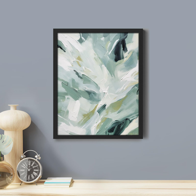 " Abstract Expressionist Brush Stroke ", 10" H x 8" W, Black