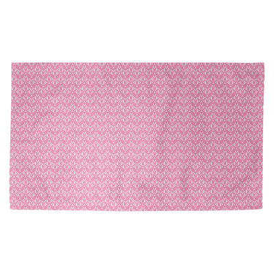 Rose/tapis de zone blanche Avicia