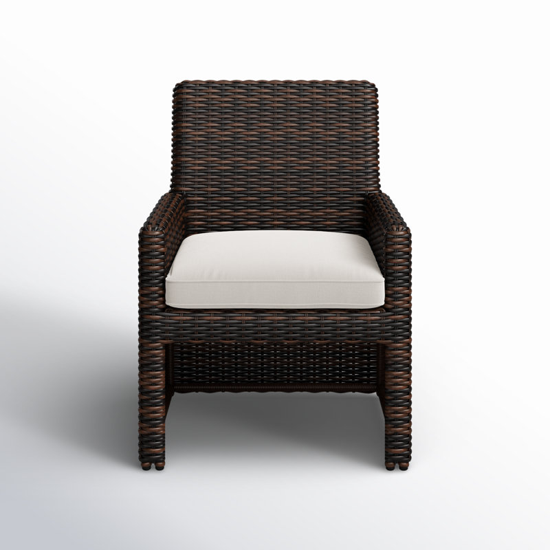 Naomie Patio Dining Chair with Sunbrella® Cushion, Canvas Flax Sunbrella® Canvas