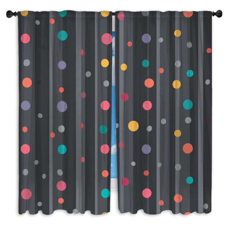 Paire de rideaux obscurcissant à pois - 2 panneaux, 20in x 50in - 2 panels, Transparent