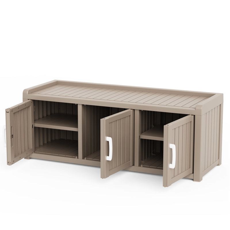 Armoire à chaussures 120 gallons multifonctionnelle pour vestibule, Brun