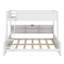 Lit simple superposé au-dessus de grand lit simple avec armoires et port USB-567722706