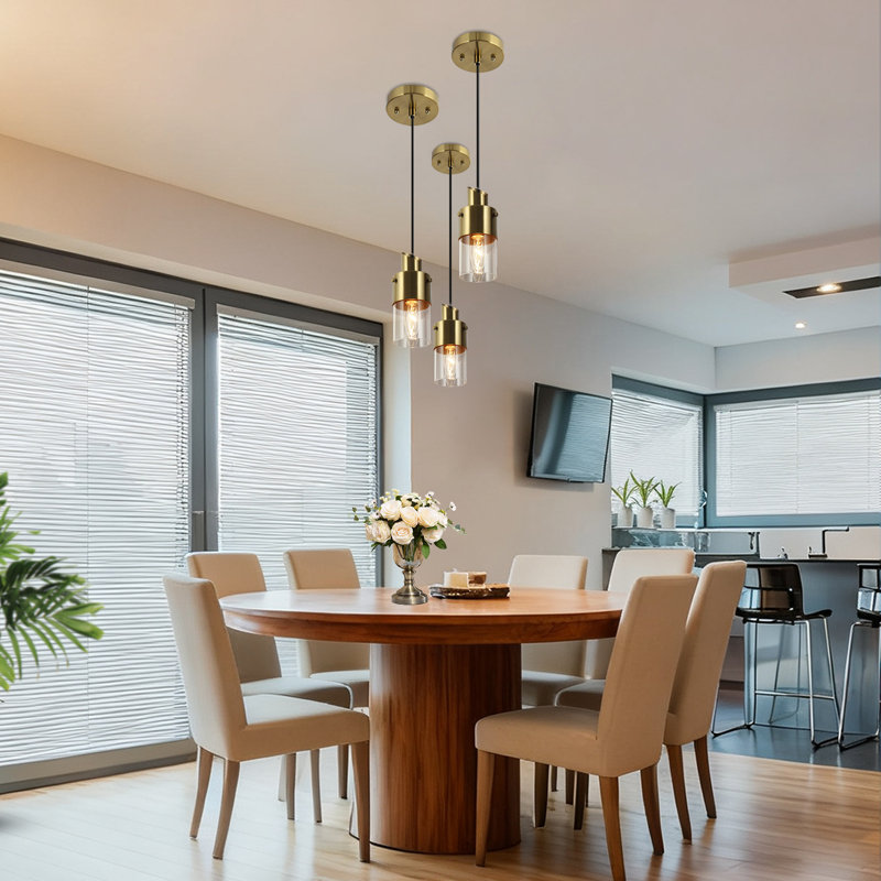 Luminaire suspendu pour îlot de cuisine à 1 lumière Izella (1 ensemble)