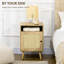 Amaleah 39cm W Solid + Manufactured Wood Bedside Table
